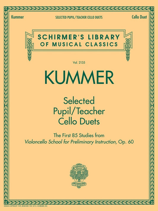 Kummer - Selected Pupil/Teacher Cello Duets