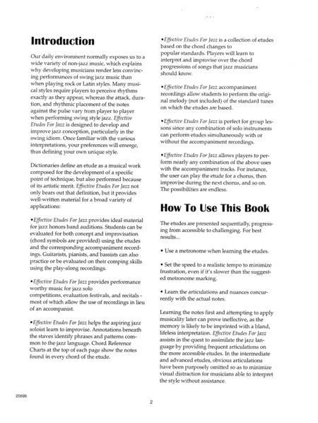 Effective Etudes For Jazz - Trombone Book/CD (18 Audition/Performance Edutes)