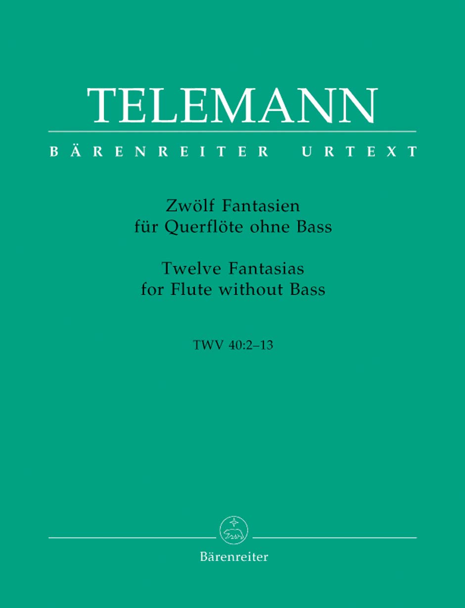 Georg Philipp Telemann - 12 Fantasies For Flute Book Woodwind