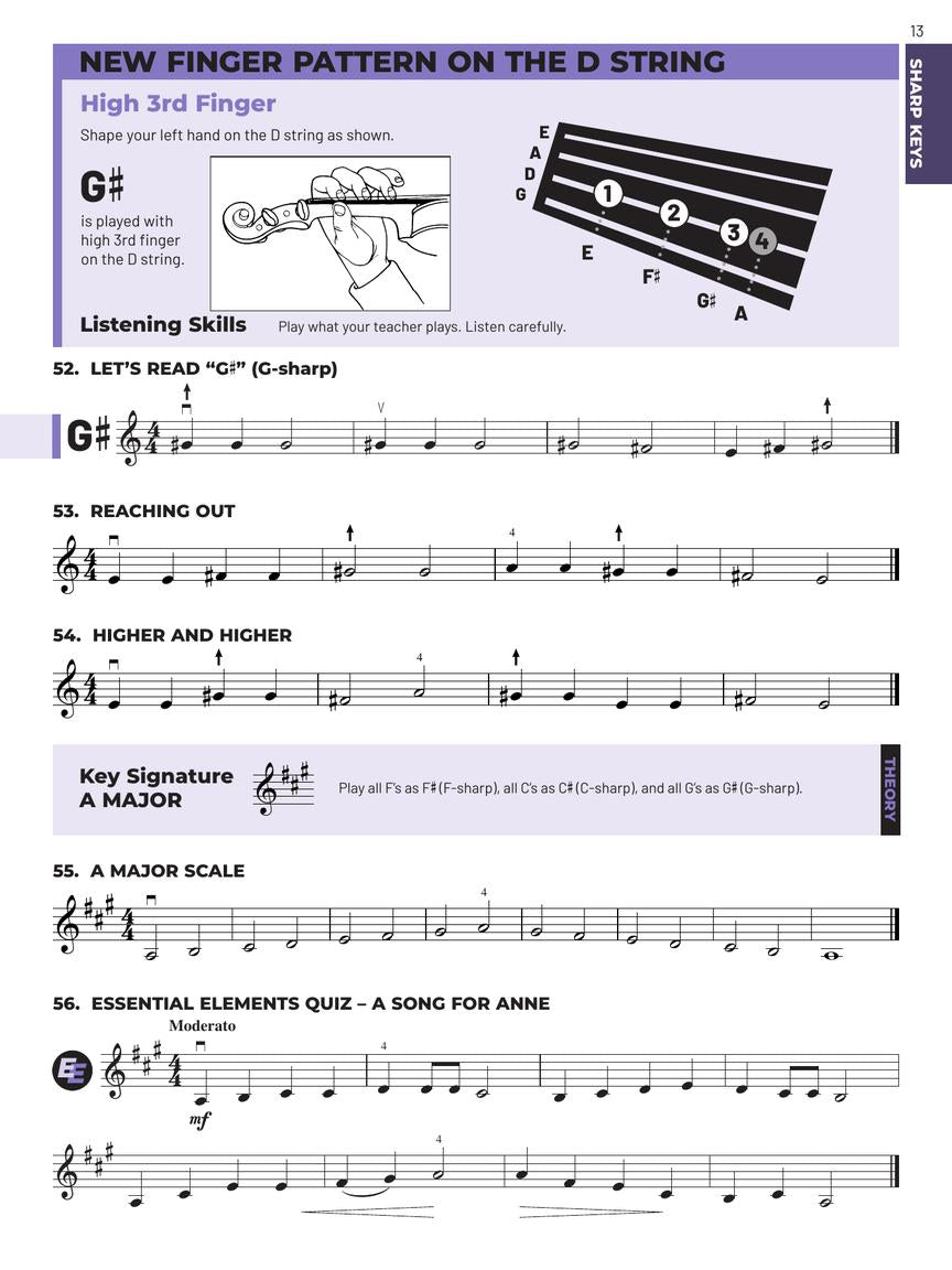 Essential Elements For Strings Violin Book 2 (Book/Olm) - New Edition Release 2025