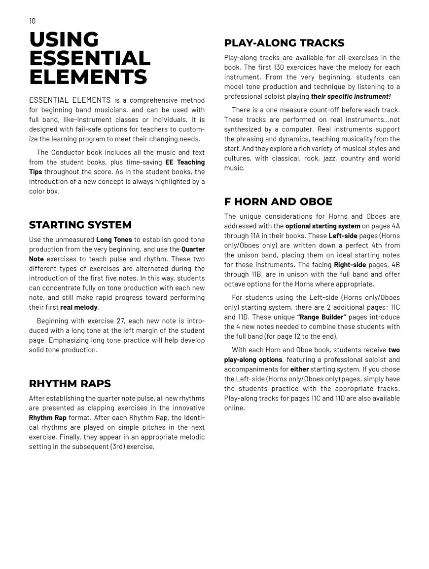 Essential Elements For Band Conductor Book 1 (Book/Olm) - New Edition Release 2025