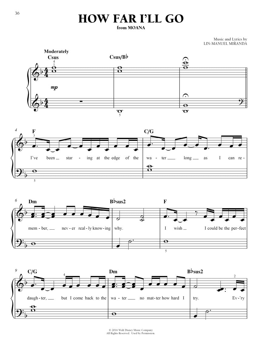 Disney Princess Easy Piano Songbook (New Release)