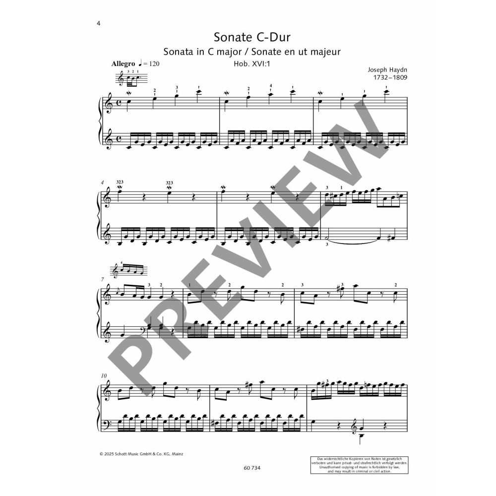 Best of Haydn - 30 Famous Pieces For Piano Book (Early Intermediate+)