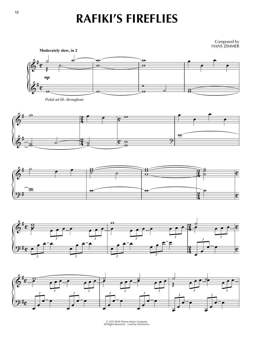 The Lion King - New Movie Soundtrack Piano Solo Book
