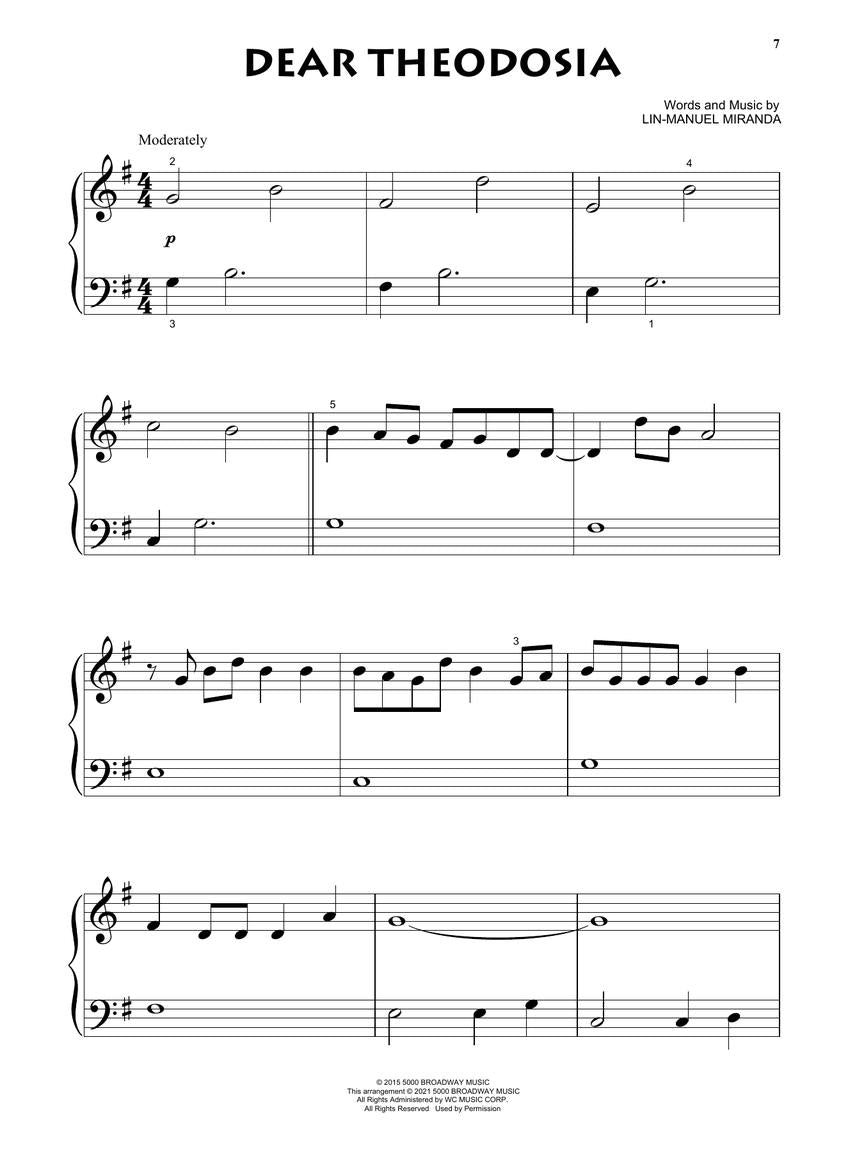 Hamilton - Beginning Piano Solo Book (10 Unforgettable Songs)