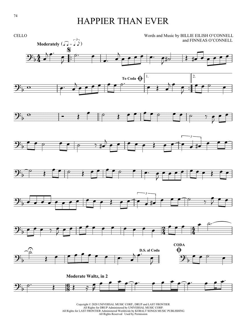 101 Top Hits For Cello Songbook (New 2025 Release)