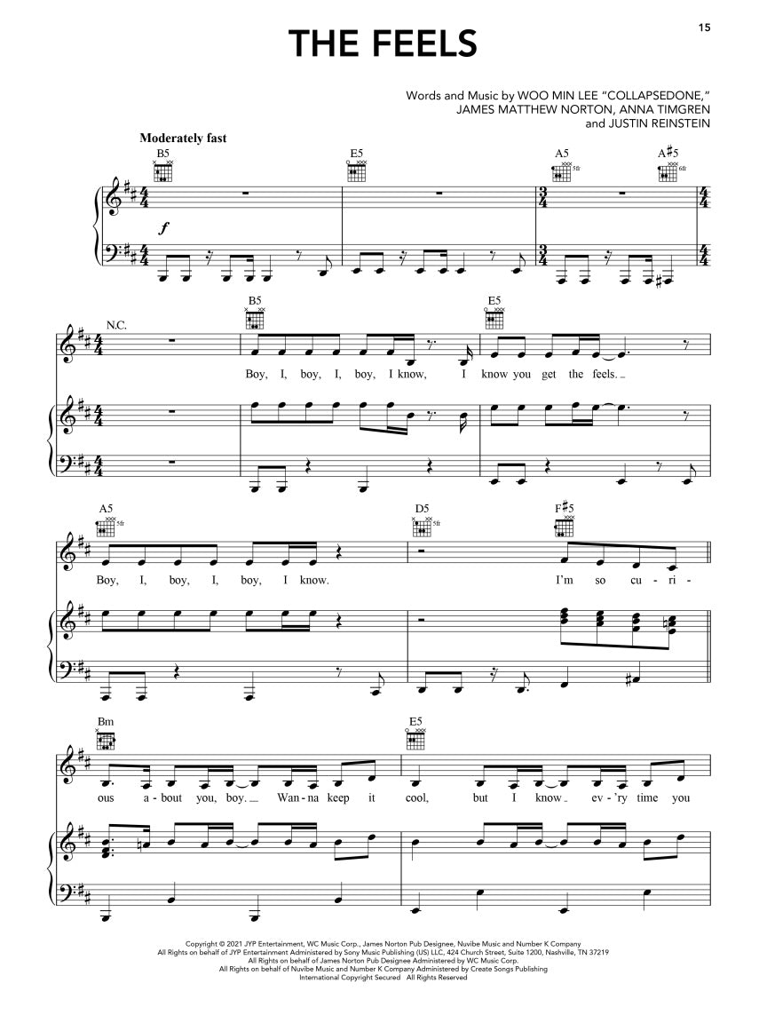 K-Pop Sheet Music Collection - Piano/Vocal/Guitar Songbook (New Release)
