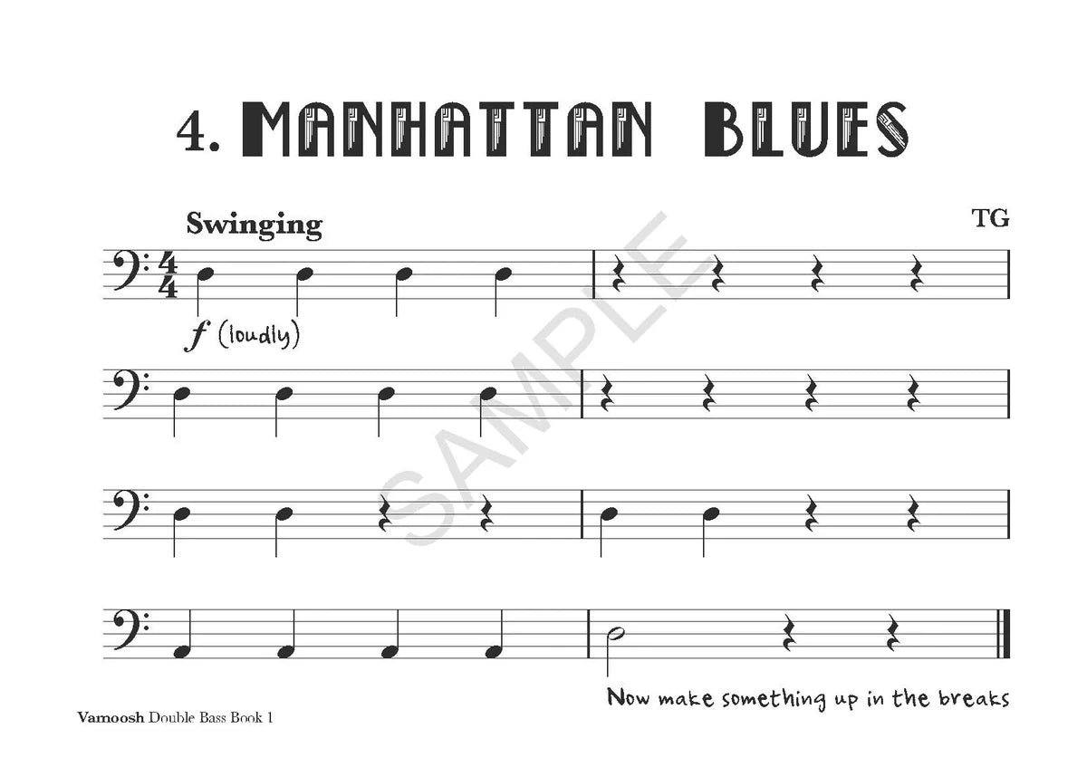 Thomas Gregory - Vamoosh Double Bass Book 1 (Book/Online Audio)