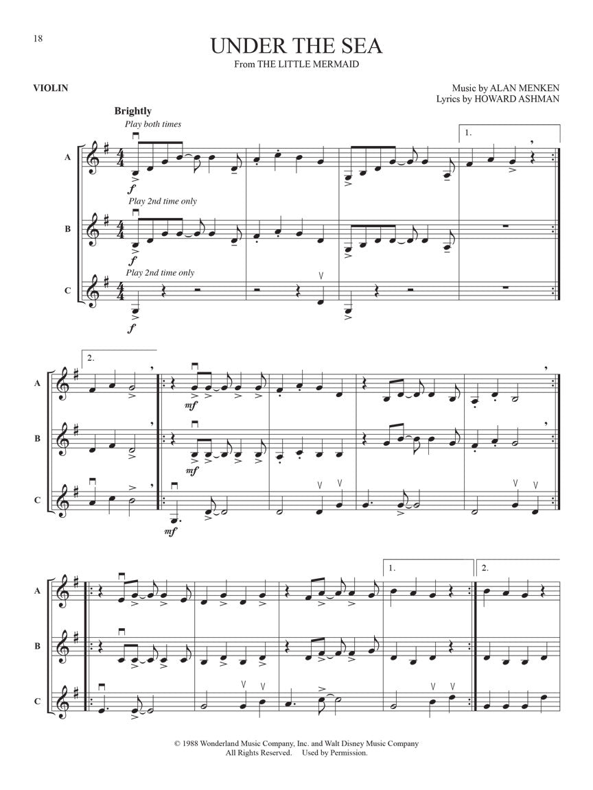 Flex-Pops for Strings Disney - Violin Book (Arranged as Trios, Duets and Solos)