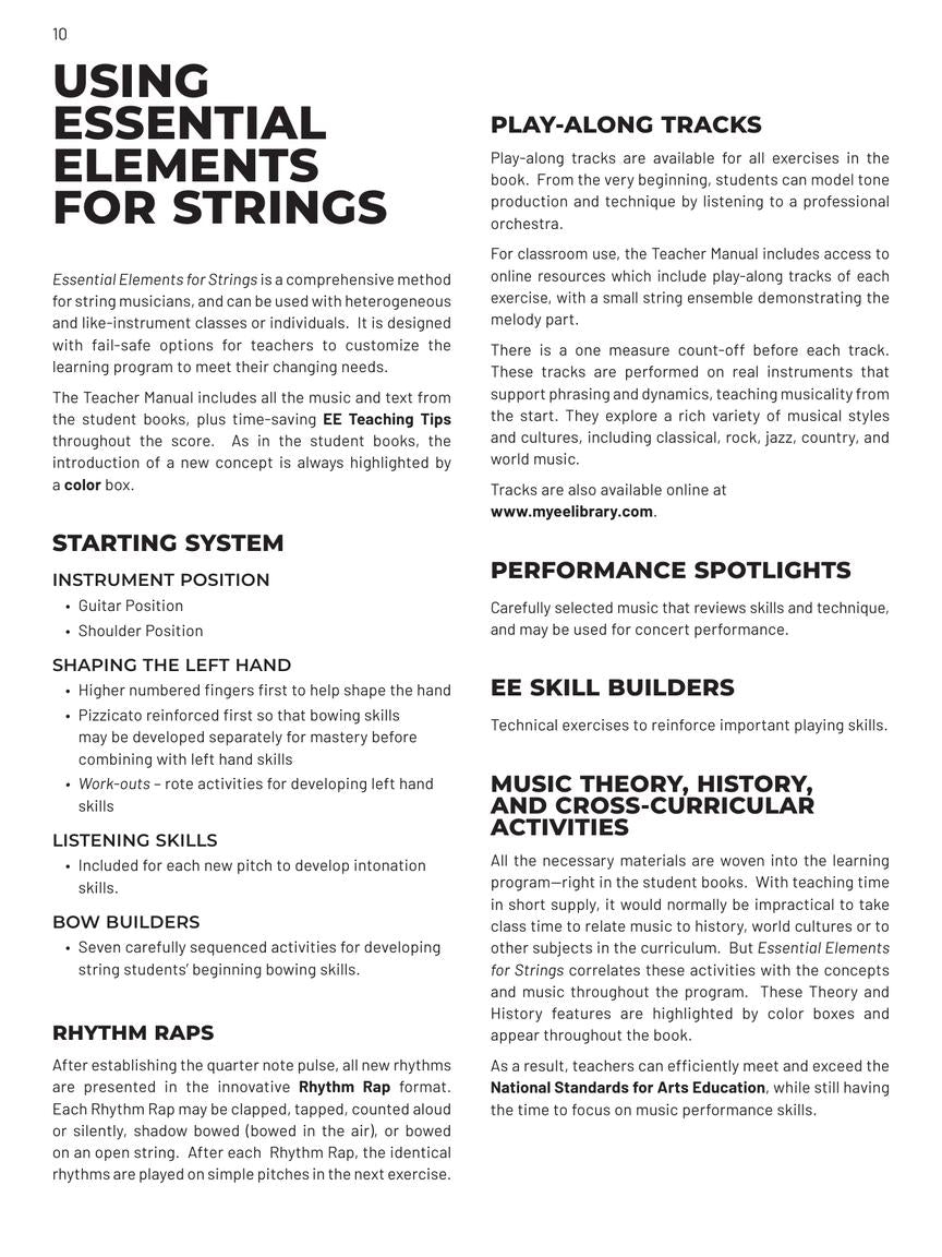 Essential Elements For Strings Teacher Manual Book 1 (Book/Olm) - New Edition Release 2025