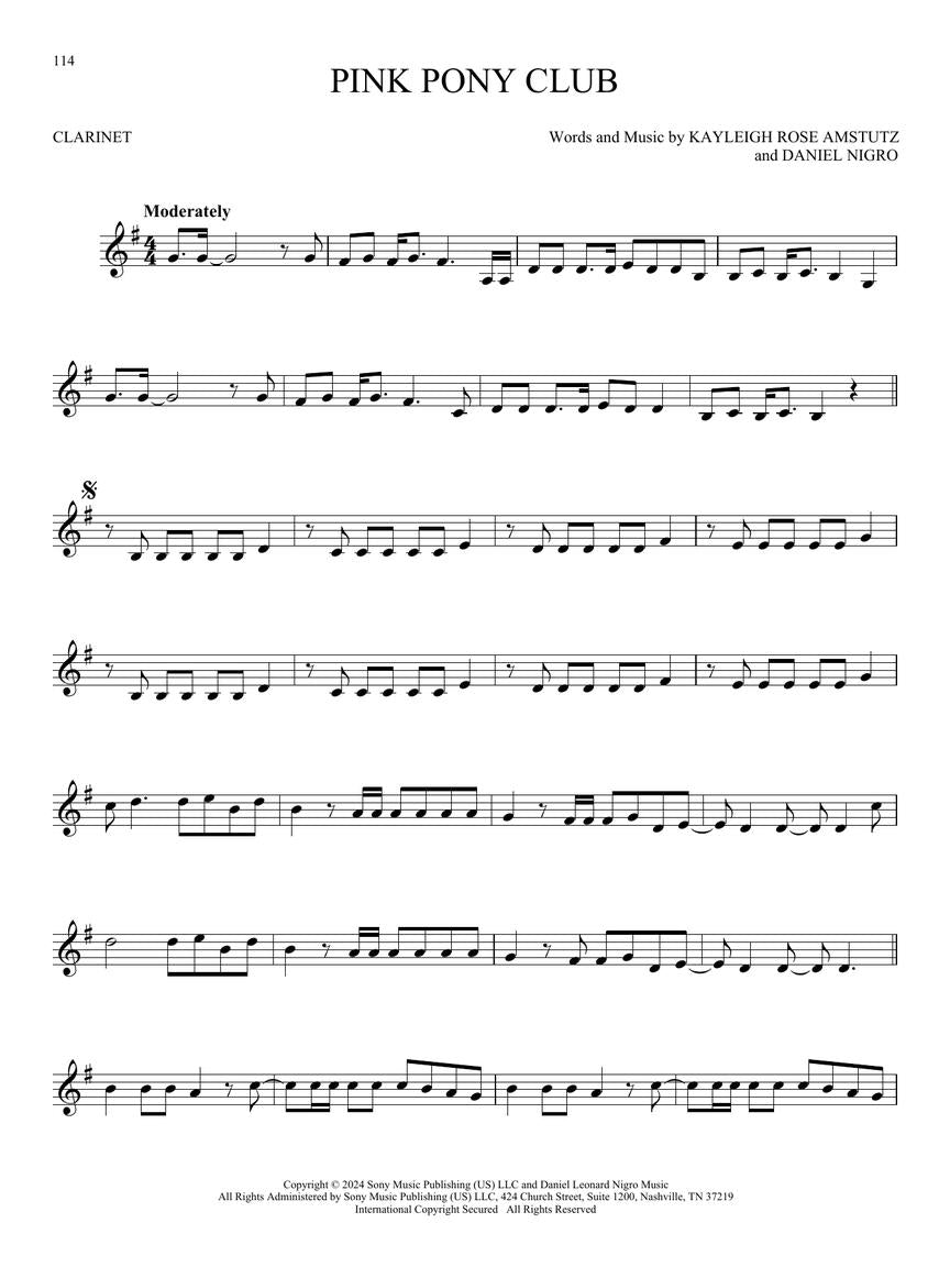 101 Top Hits For Clarinet Songbook (New 2025 Release)