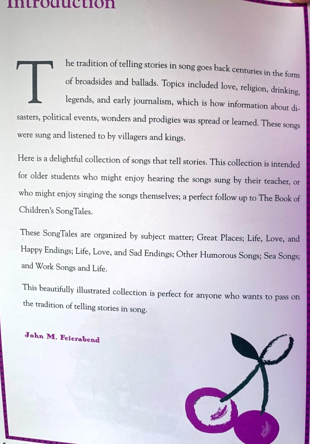 John Feierabend - Book Of Song Tales For Upper Grades (Classroom)