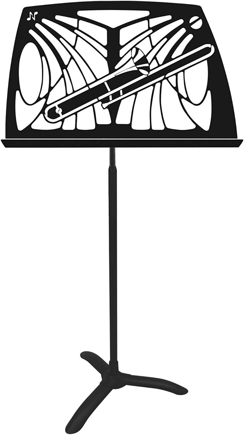 Manhasset Noteworthy Trombone Design Music Stand - Black Musical Instruments & Accessories