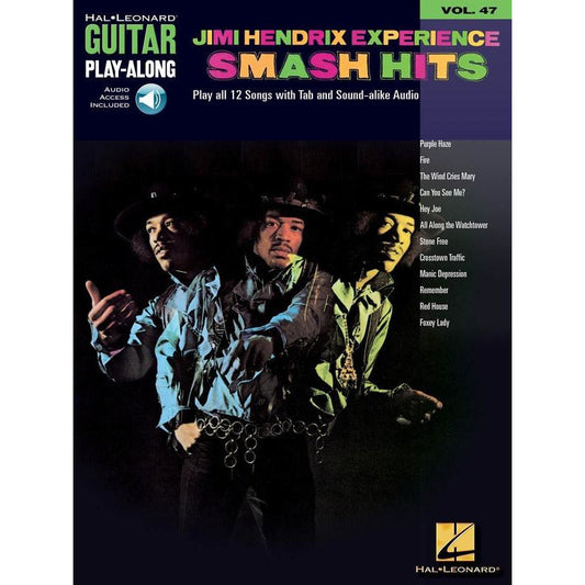 Jimi Hendrix Experience - Smash Hits Guitar Playalong V47 Bk