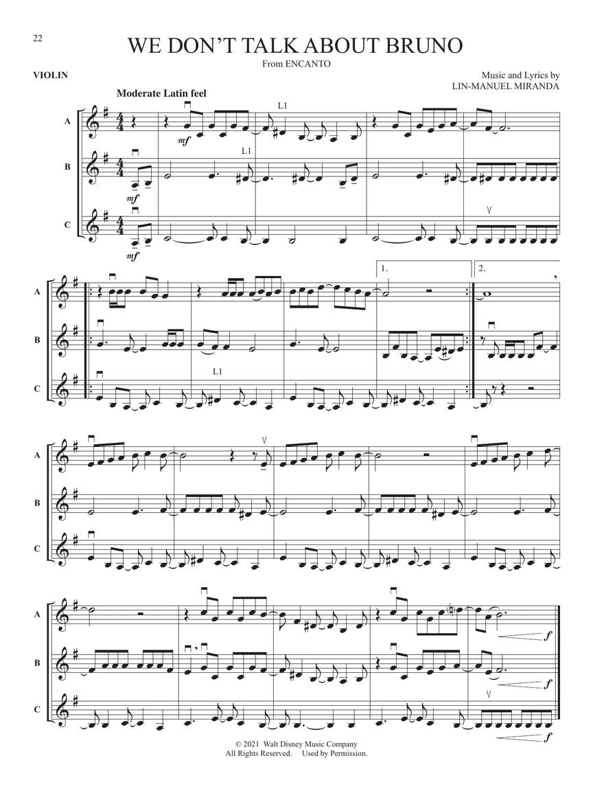 Flex-Pops for Strings Disney - Violin Book (Arranged as Trios, Duets and Solos)