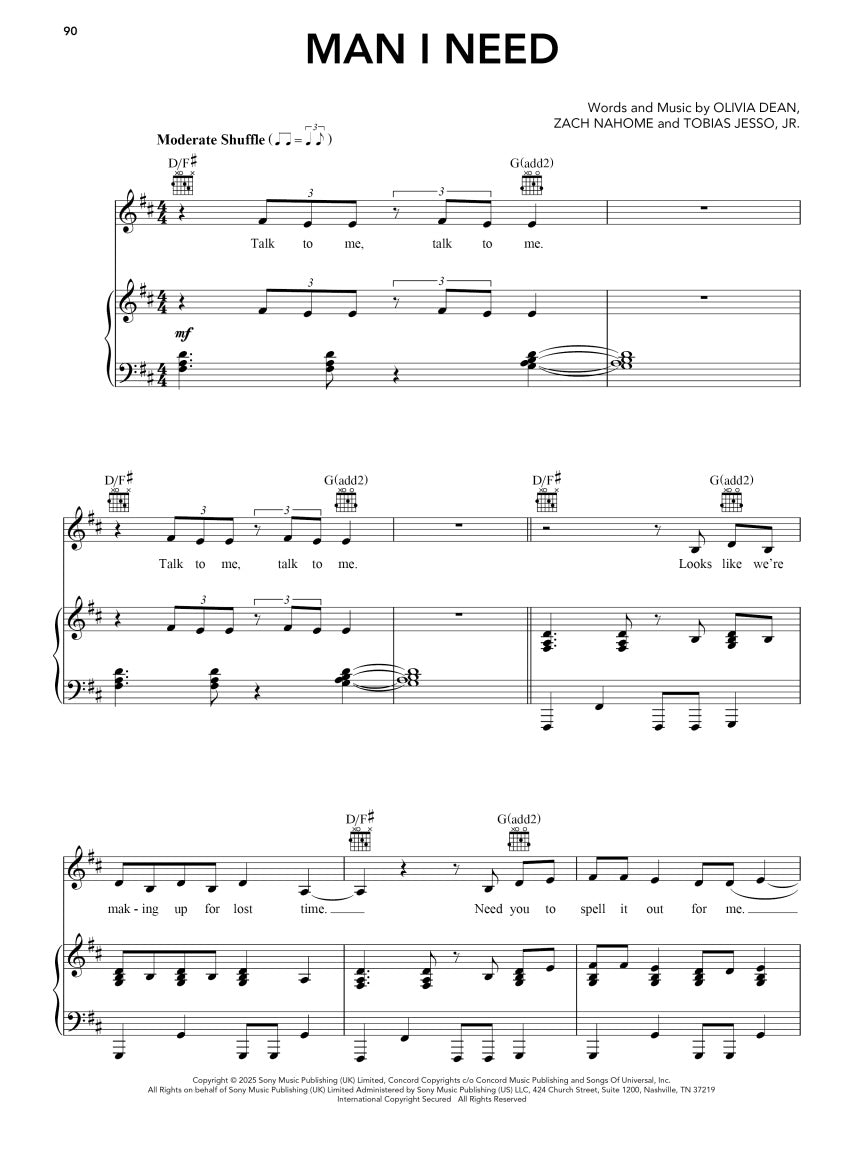 Chart Hits 2025-2026 - Piano/Vocal/Guitar Songbook (14 Hit Songs)