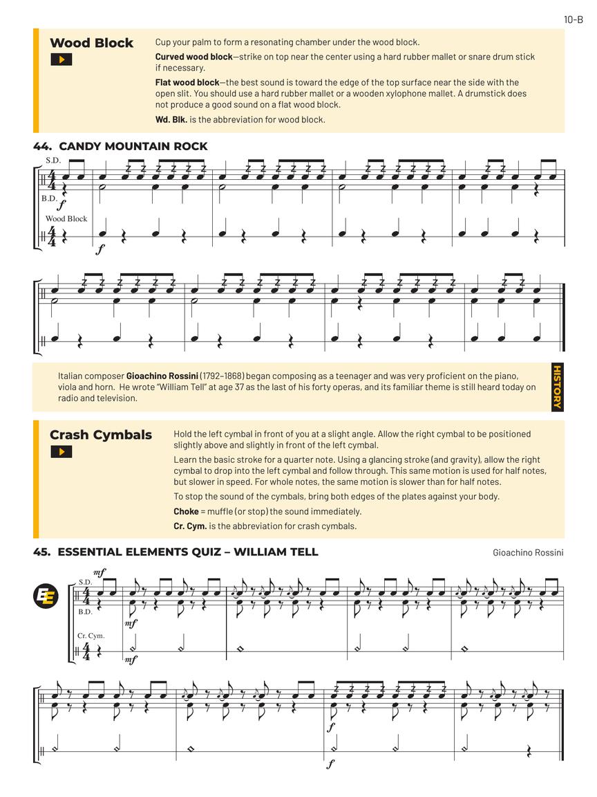 Essential Elements For Band Percussion Book 1 (Book/Olm) - New Edition Release 2025
