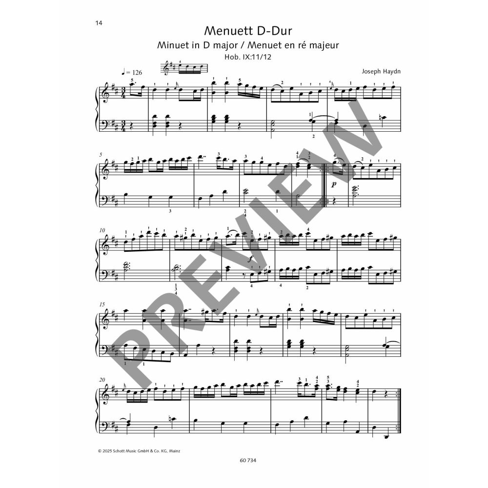 Best of Haydn - 30 Famous Pieces For Piano Book (Early Intermediate+)