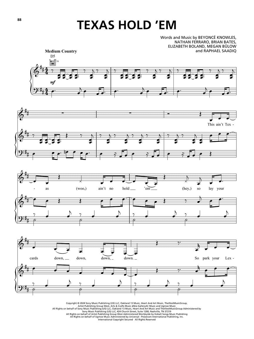 Chart Hits Of 2024-2025 - Piano/Vocal/Guitar Songbook (14 Songs)