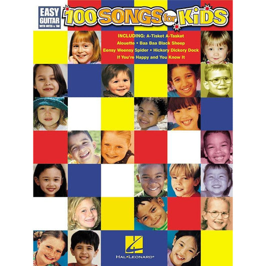 100 Songs For Kids Easy Guitar Notes And Tab Book