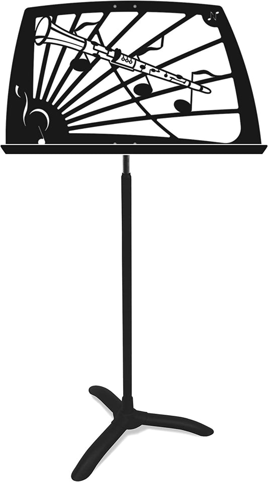 Manhasset Noteworthy Clarinet Design Music Stand - Black Musical Instruments & Accessories