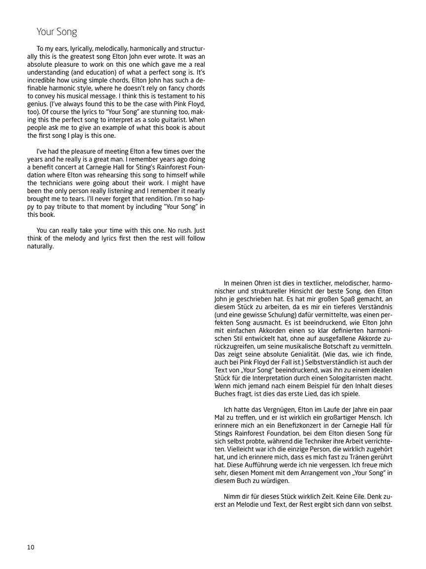 Song Classics For Solo Guitar Book - Arranged By Dominic Miller (15 Classics)