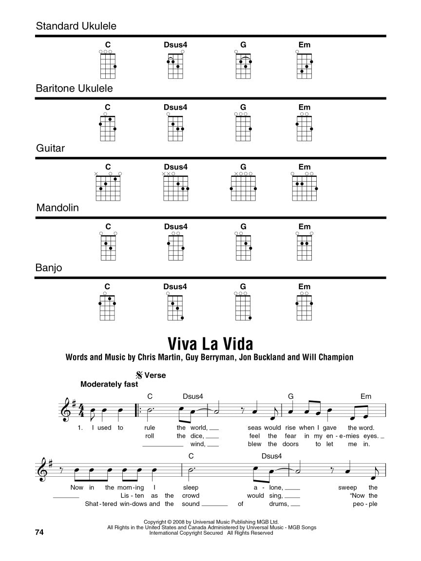 Easy Songs To Strum Book - 38 Pop Favorites With 4 Chords Or Less