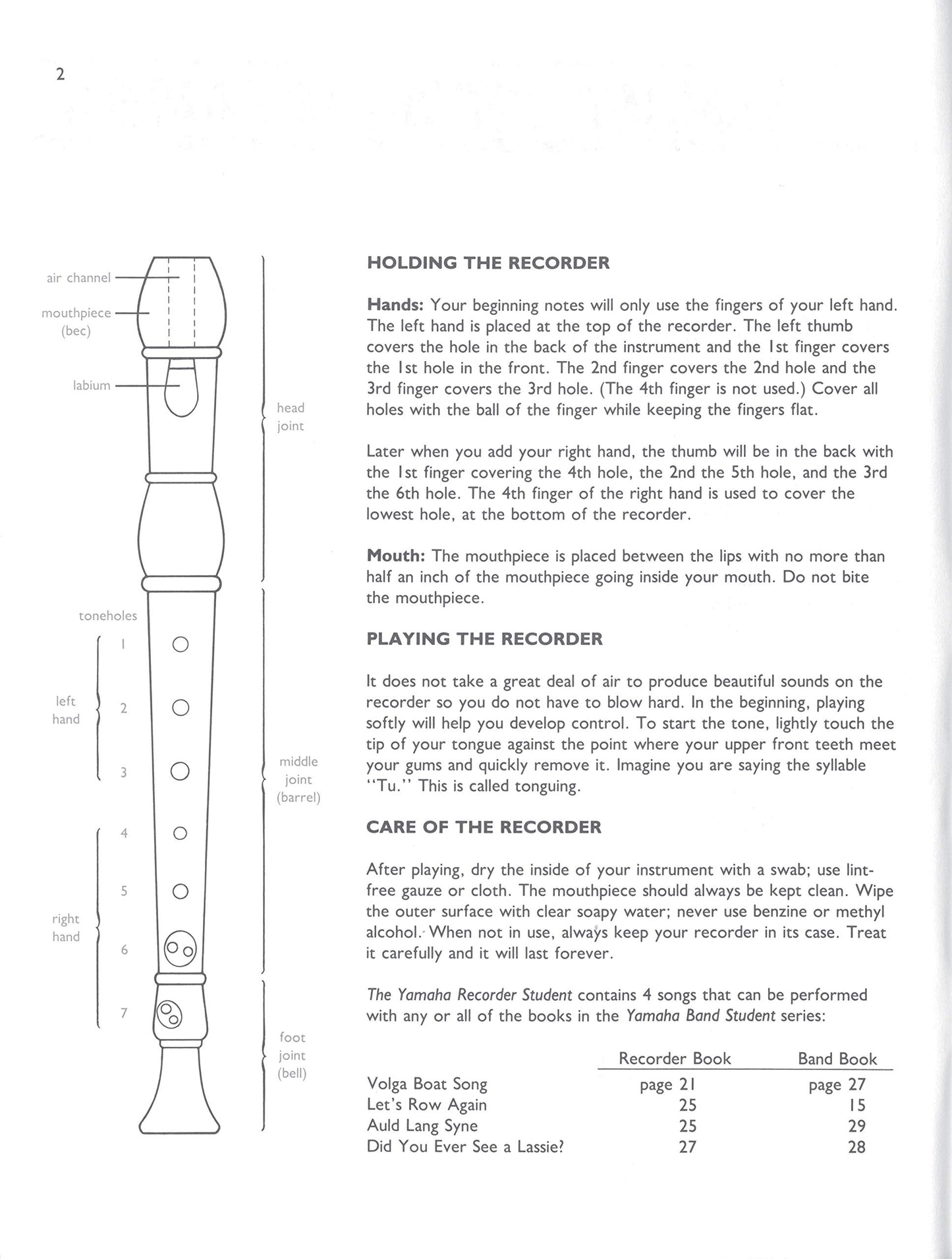 Yamaha Recorder Student Book 1