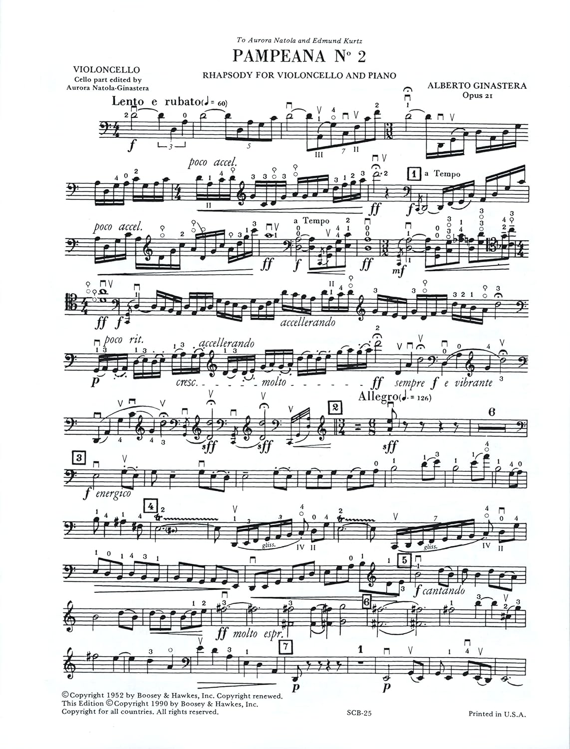 Aurora N√°tola-Ginastera- Pampeana No. 2 (Rhapsody) For Cello and Piano