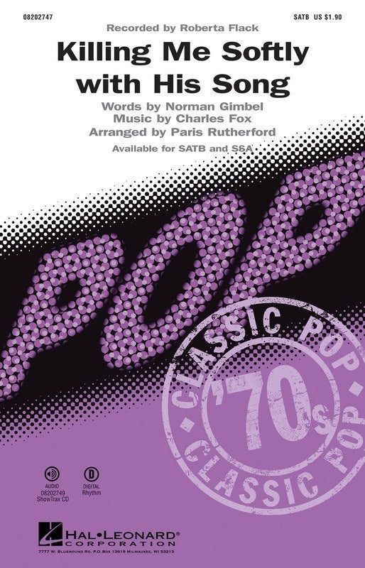 Killing Me Softly With His Song SSA Vocal Sheet Music