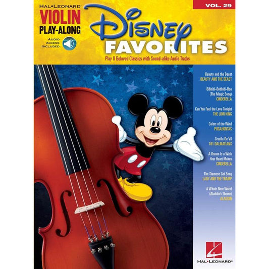 Disney Favorites Violin Play Along Volume 29 Book/Ola