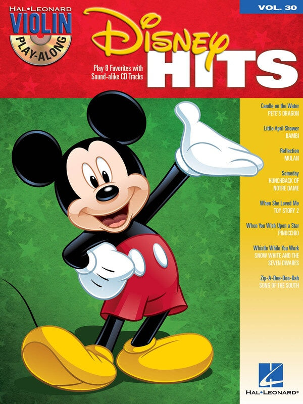 Disney Hits Violin Play Along Bk/Cd V30