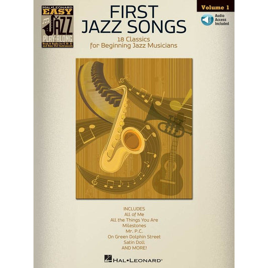 Hal Leonard's First Jazz Songs Easy Jazz Play Along Volume 1 Book/Ola