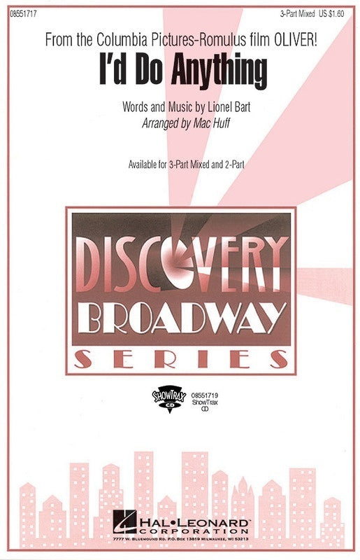 Id Do Anything 2 Part Vocal Sheet Music