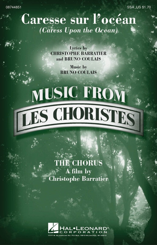 Caresse Sur Locean SSA From Les Choristes Vocal Sheet Music