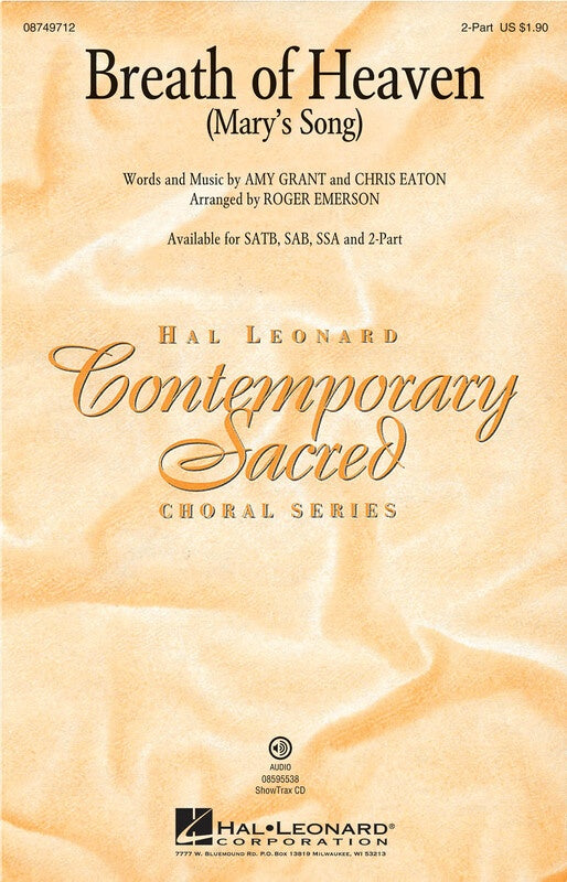 Breath Of Heaven (Marys Song) 2 Part Vocal Sheet Music