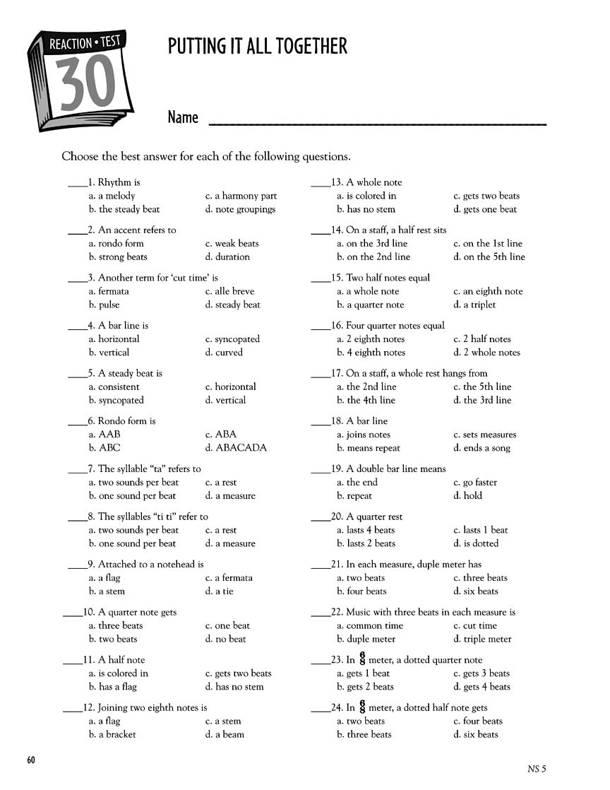 Thirty Days To Rhythm Book- Ready to Use Lessons and Reproducible Sheets