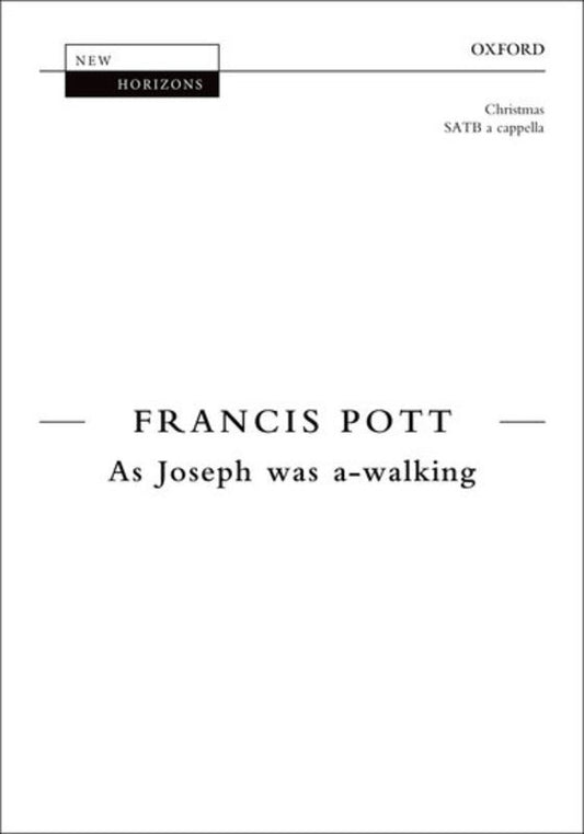 As Joseph Was A-Walking SATB Vocal Sheet Music