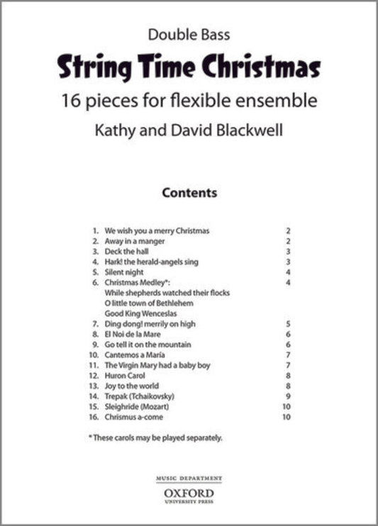 String Time Christmas Double Bass Part