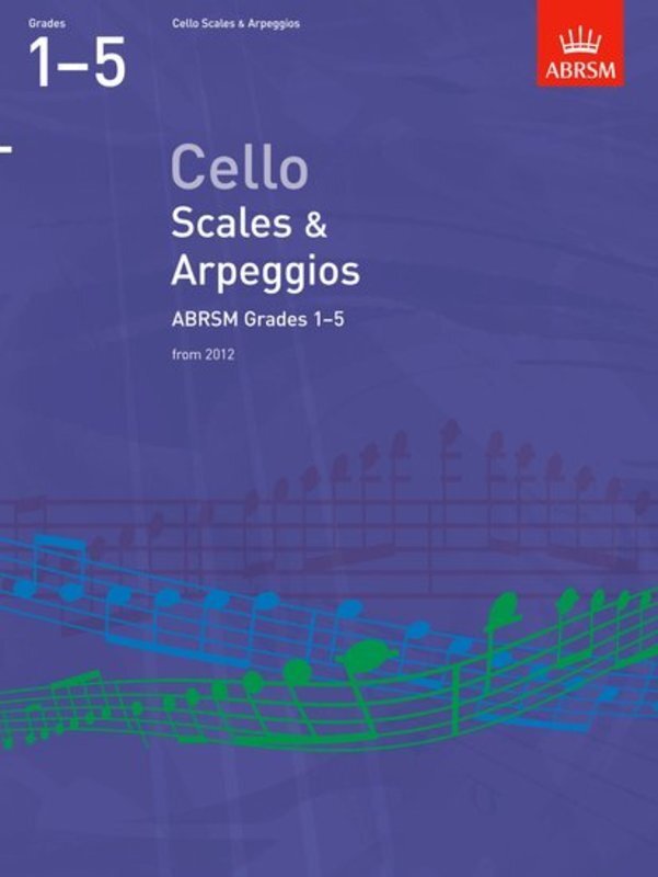 Abrsm Cello Scales & Arpeggios Gr 1-5 From 2012