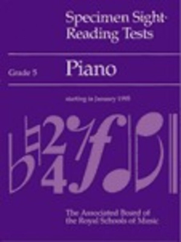 A B Pno Specimen Sight Reading Tests Gr 5 1994