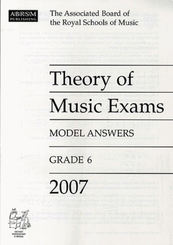 A B Theory Of Music Answers Gr 6 2007