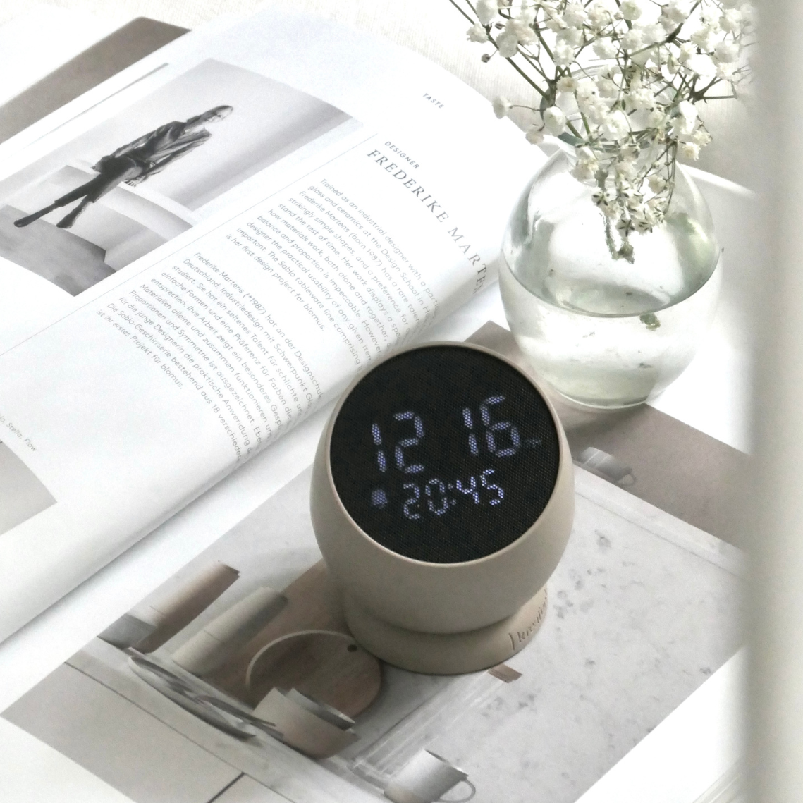 Kreafunk Bell Alarm Clock - Ivory Sand