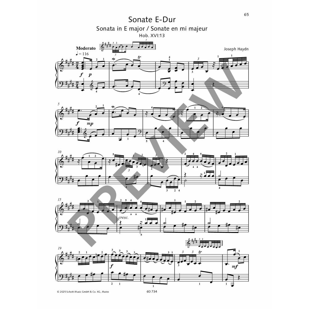 Best of Haydn - 30 Famous Pieces For Piano Book (Early Intermediate+)