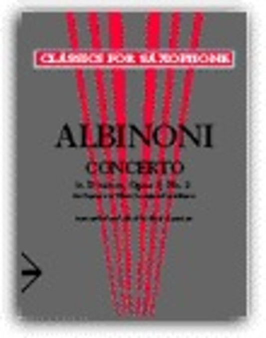 Albinoni - Concerto D Min Op 9 No 2 Alto Or Bar Sax/Piano