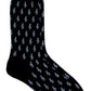 SOCKS MINI G CLEF WHITE ON BLACK MENS