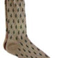 SOCKS MINI G CLEF GREEN ON KHAKI MENS