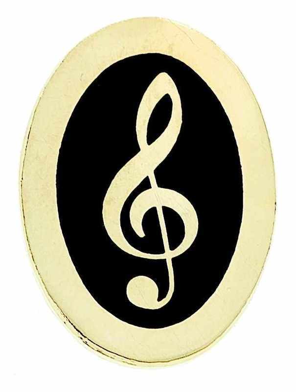 MINI PIN G CLEF OVAL