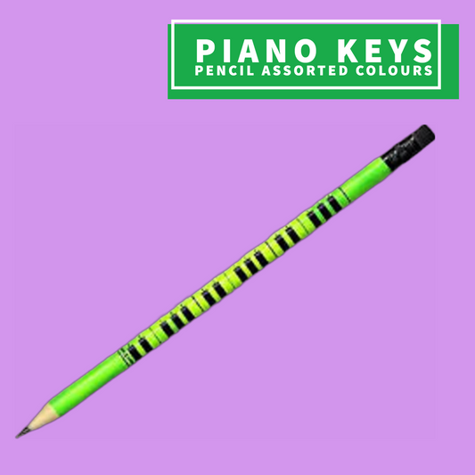Piano Keys Graphite Pencil (Assorted Colours) Giftware