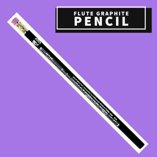 Pencil - Black & Silver Flute Design Giftware